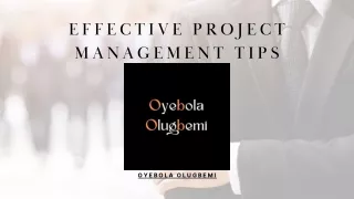 Effective Project Management Tips - Oyebola Olugbemi