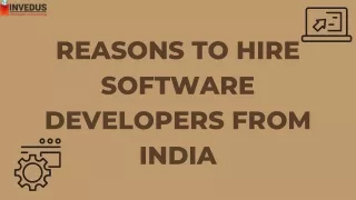 reasons to hire software developers from india