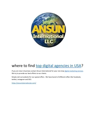 where to find top digital agencies in usa