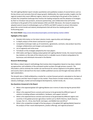 the led lighting market report includes