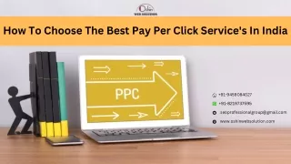 How To Choose The Best Pay Per ClickService's In India