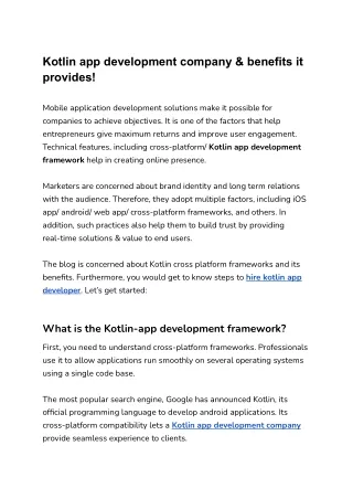 kotlin app development company benefits