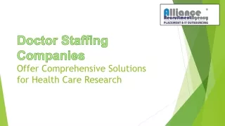 Doctor Staffing Services - Top Staffing Service For Hire