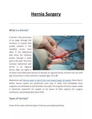 Hernia Surgery in Hyderabad & Hernia Specialist in Hyderabad | Dr. N. S. Babu.