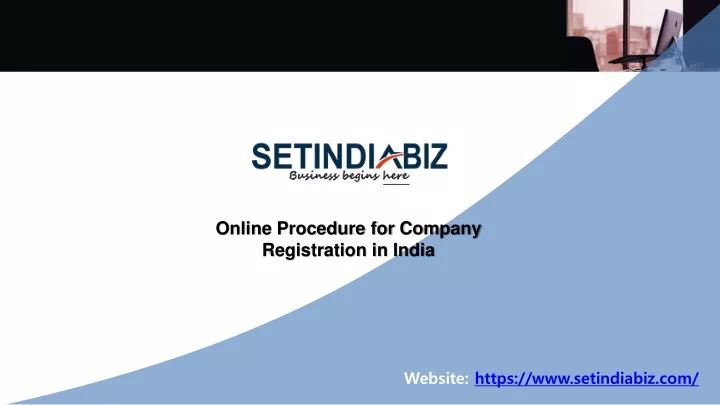 online procedure for company registration in india