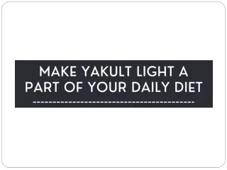 Make Yakult Light a Part of your Daily Diet - Yakult India