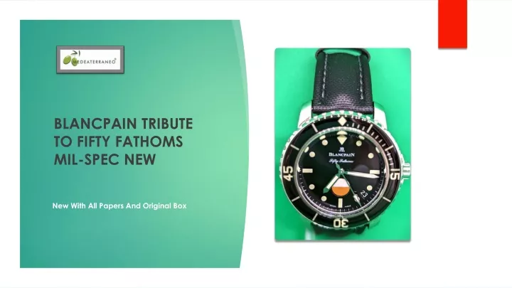 blancpain tribute to fifty fathoms mil spec new