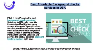 best affordable background checks services in usa