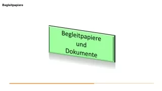 begleitpapiere