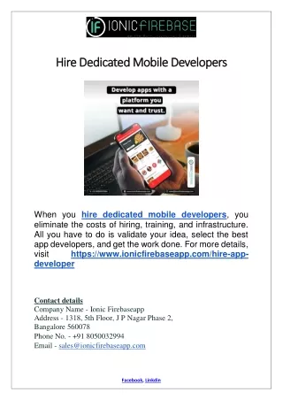 hire dedicated mobile developers hire dedicated