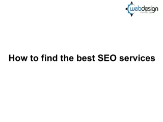 how to find the best seo services