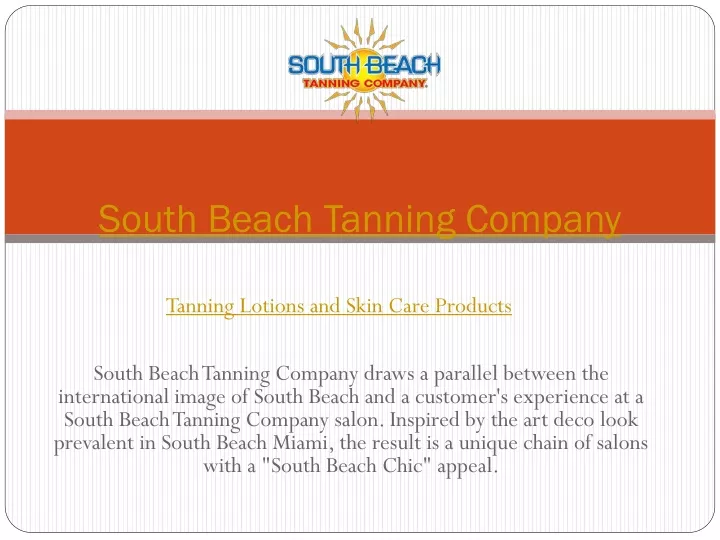 south beach tanning company