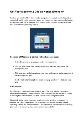 get your magento 2 cookie notice extension