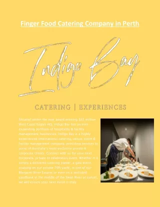 Finger Food Catering Company in Perth