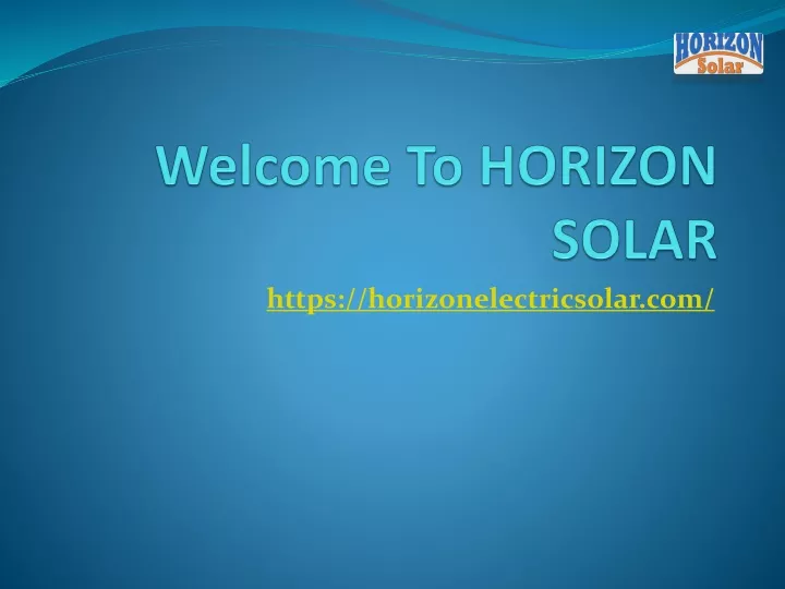 welcome to horizon solar