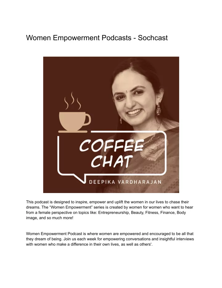 women empowerment podcasts sochcast