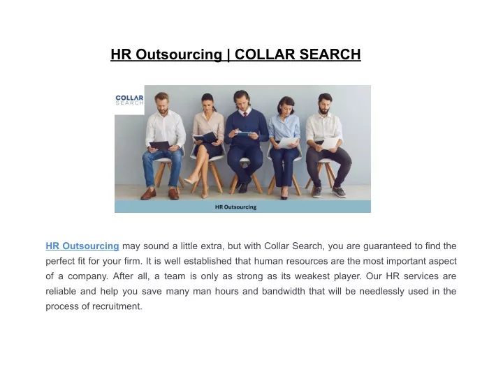 hr outsourcing collar search