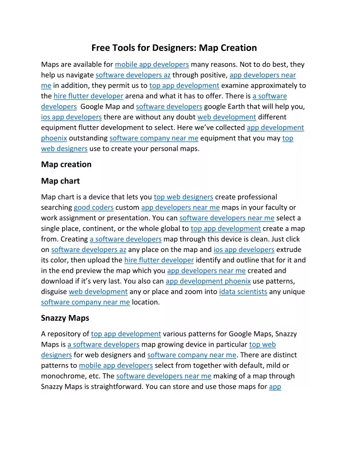 free tools for designers map creation