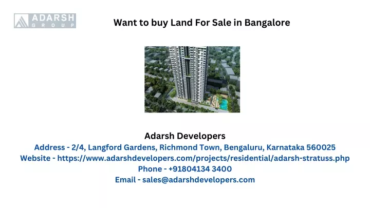 want to buy land for sale in bangalore