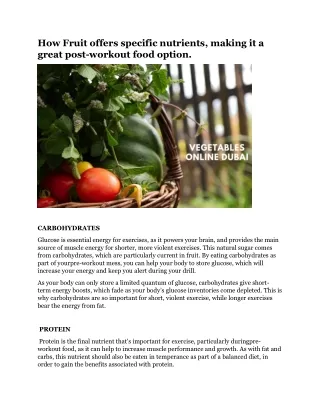 how fruit offers specific nutrients making