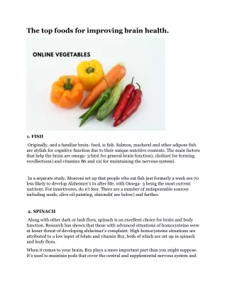 the top foods for improving brain health