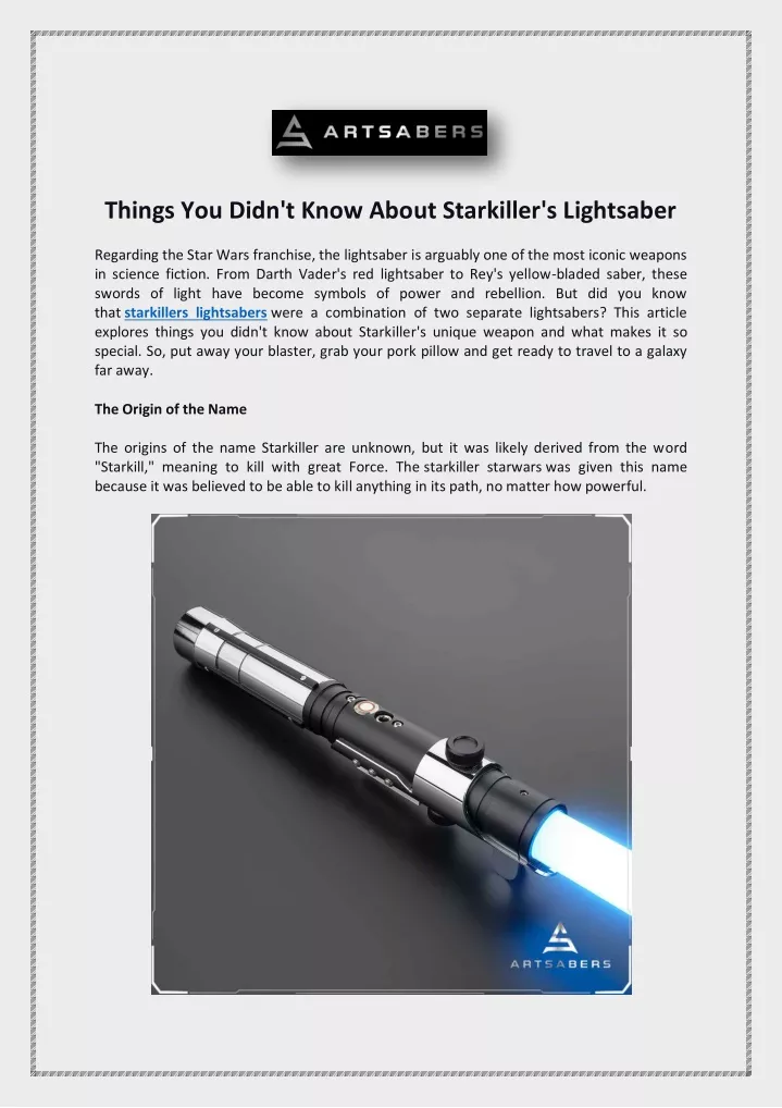 things you didn t know about starkiller