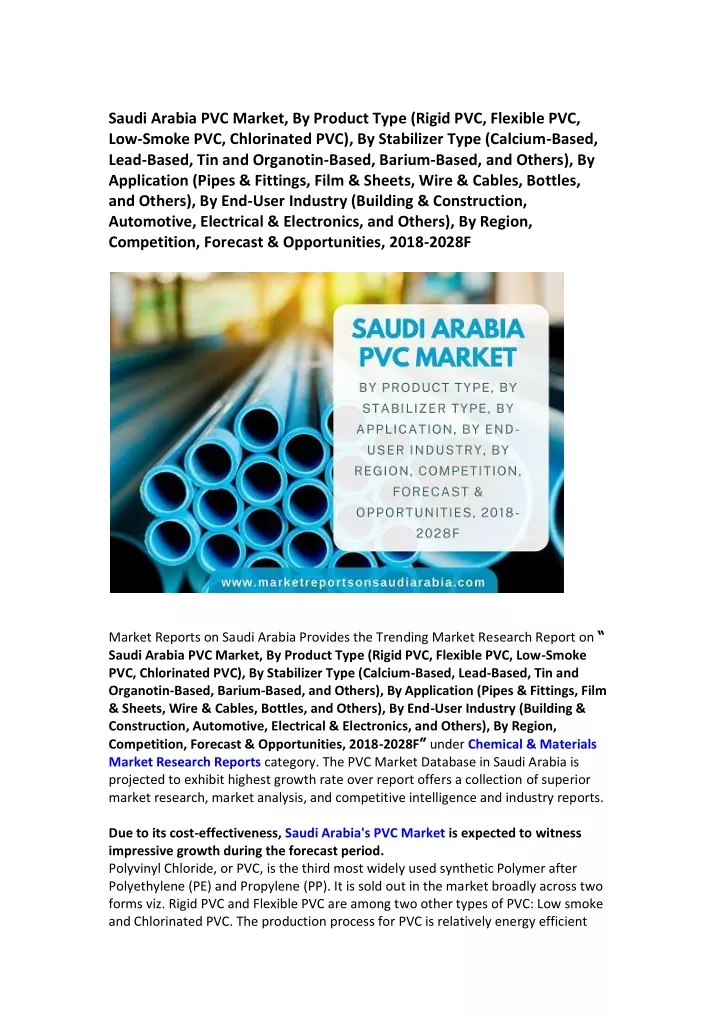 saudi arabia pvc market by product type rigid