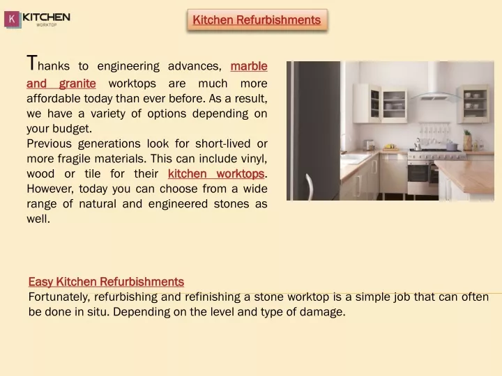 kitchen refurbishments