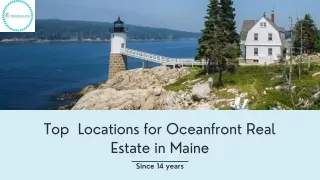 Top Locations for Oceanfront Real Estate in Maine