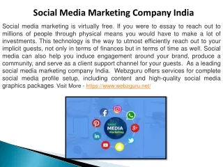 social media marketing company in  india