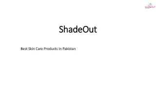Best Skin Care Products In Pakistan