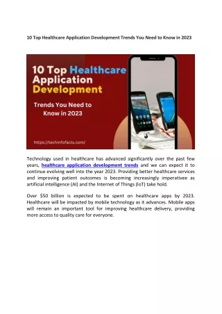 10 Top Healthcare Application Development Trends You Need to Know in 2023