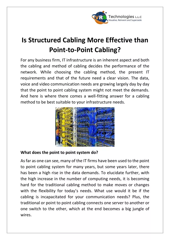 is structured cabling more effective than point