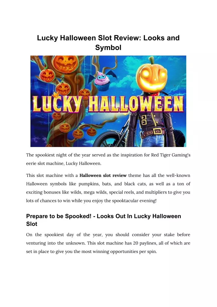 lucky halloween slot review looks and symbol