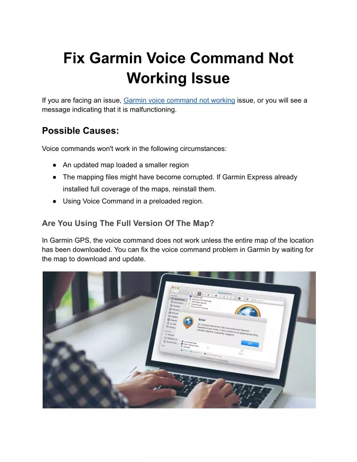 PPT Fix Garmin Voice Command Not Working Issue PowerPoint