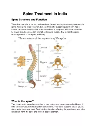 Spine treatment in India