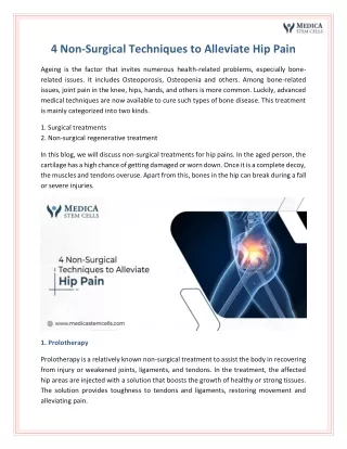 4 Non-Surgical Techniques to Alleviate Hip Pain