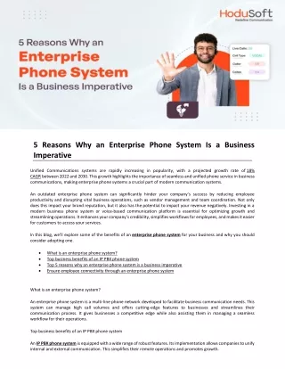 5 Reasons Why an Enterprise Phone System Is a Business Imperative