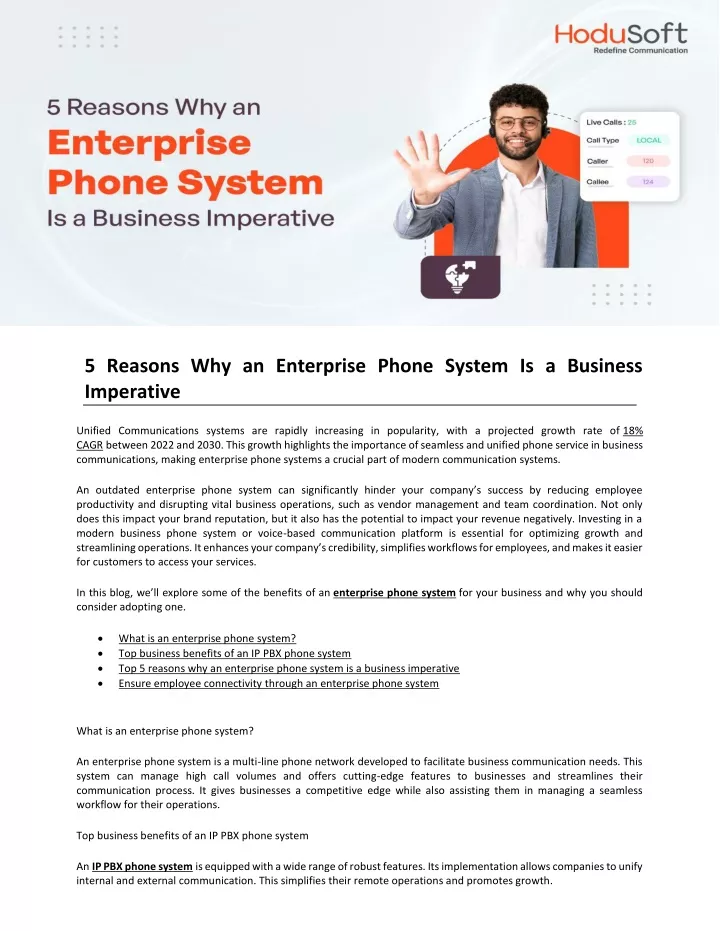 5 reasons why an enterprise phone system