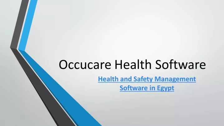 occucare health software health and safety