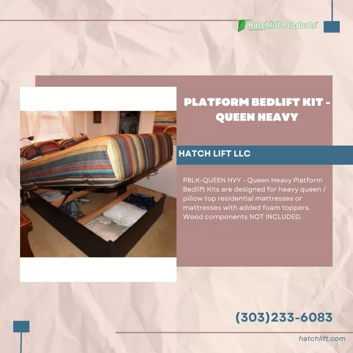 platform bedlift kit queen heavy