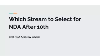 Which Stream to Select for NDA After 10th
