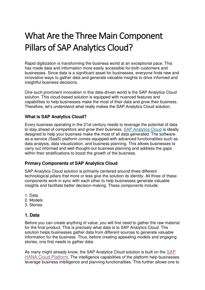 ppt-what-are-the-three-main-component-pillars-of-sap-analytics-cloud