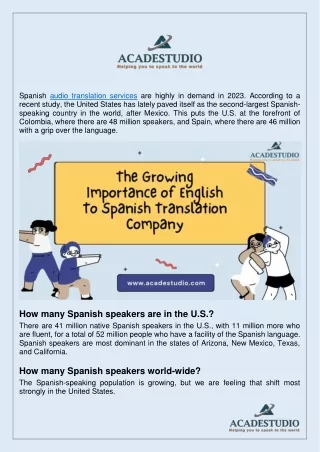 spanish audio translation services are highly