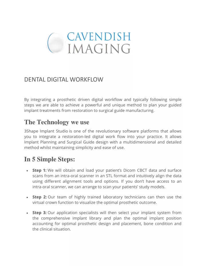 dental digital workflow