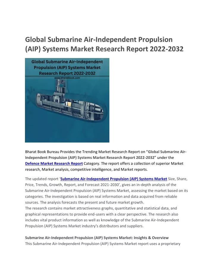 global submarine air independent propulsion