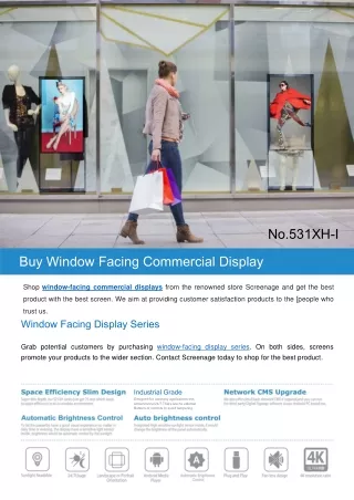 Buy Window Facing Commercial Display