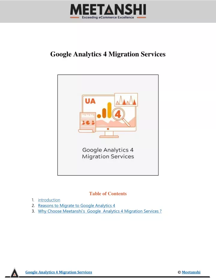 google analytics 4 migration services table