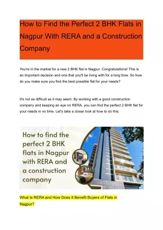 how to find the perfect 2 bhk flats in
