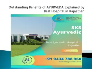 Outstanding Benefits of AYURVEDA Explained by Best Hospital in Rajasthan